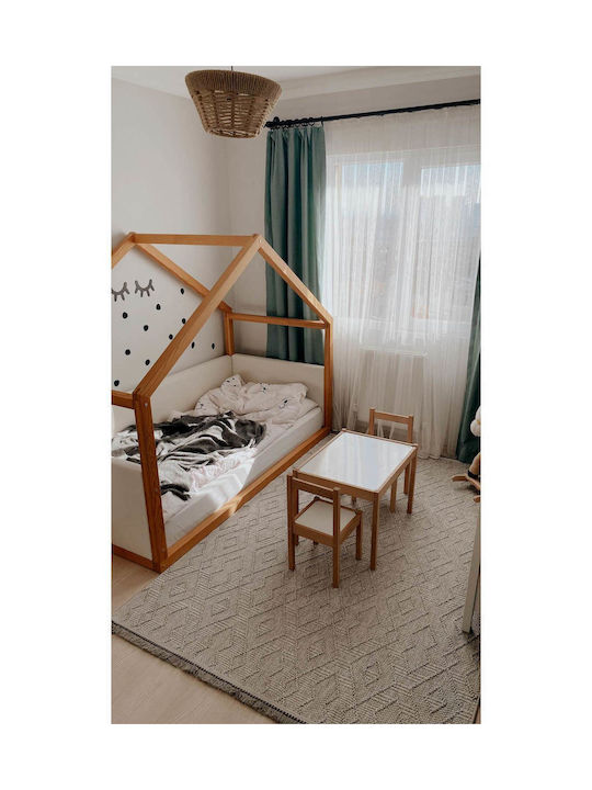 SteweHome Παιδικό Χαλί Γκρι 100x200cm Πάχους 60mm