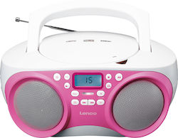 Lenco Stereo Fm Radio Usb Port Cd/mp3 Player Telescopic Antenna White Pink Lenco Stereo Fm Radio Usb Port Cd/mp3 Player Telescopic Antenna White Pink