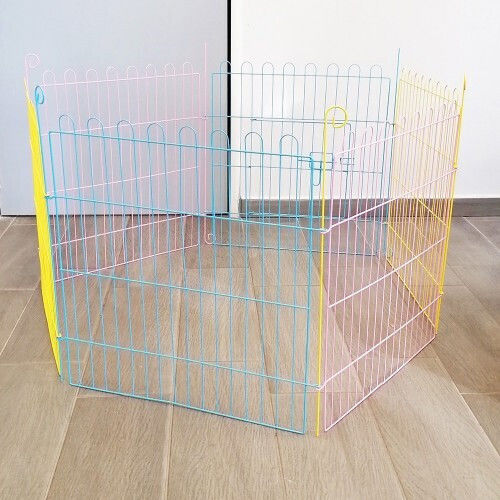 Glee Foldable Dog Park Hexagon Metallic 60 x 60 x 60cm