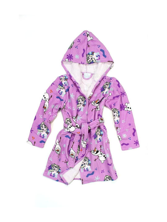 Dimcol Kids Bathrobe Lilac with Hood