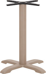 HomeMarkt Stand De Masă Metalic Tabel Cu Reglaj Cappuccino 62x62x72cm