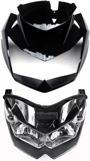 Faruri Față Completă Mască Far Neagră Kawasaki Z750 Z 750 07-12 Set
