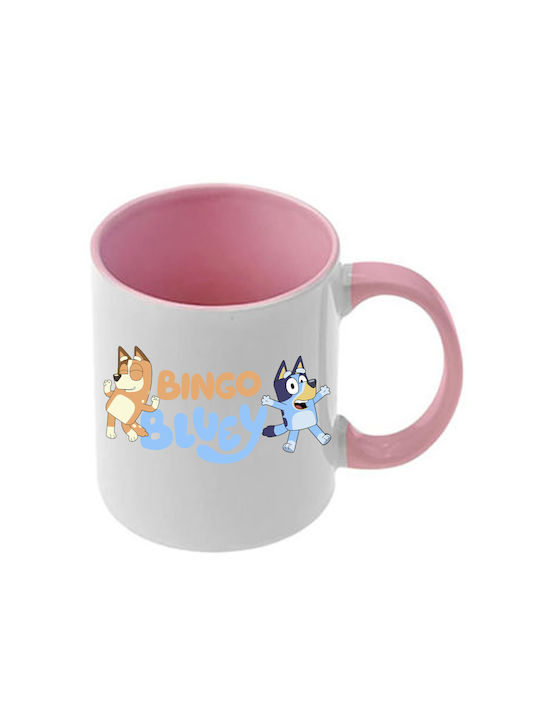 Чаша Bluey Розова Дръжка Вътрешна