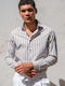 Fanco Long Sleeve Striped Green Shirt