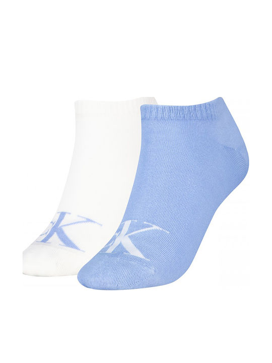 Calvin Klein Women's Socks White-Light Blue 2Pack