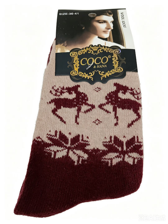 Coco&Hana Women's Red Socks