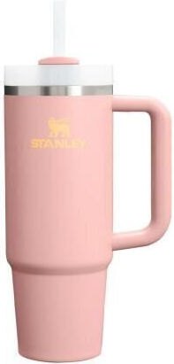 Stanley Flowstate Handled Tumbler Θερμός Ανοξείδωτο BPA Free 890ml Peach Rose με Καλαμάκι και Λαβή