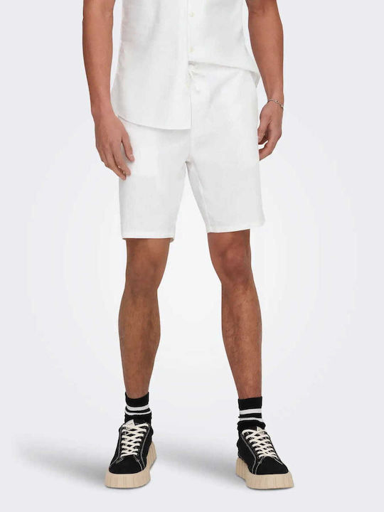 Only & Sons Pantaloni Scurți Bărbați Bright White