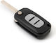 Car Key Shell with VA2 Blade Foldable with 3 Buttons Megane for Renault / Dacia