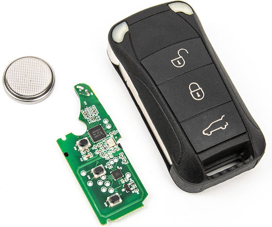 Car Key Shell with Blade with 3 Buttons Remote for Porsche