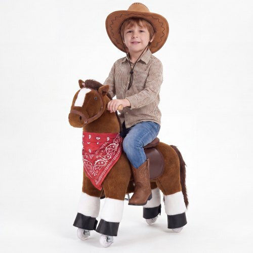 Vevor Wooden Rocking Horse Toy with Sounds & Wheels for Weight up to 50kg