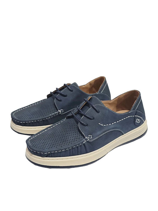 Ustyle Men's Moccasins in Blue Colour