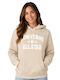 Long Women's Sweatshirt Hooded Ecru