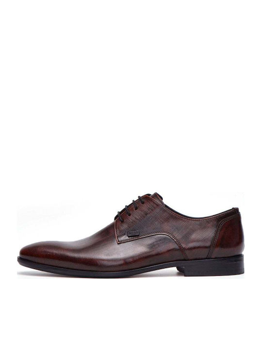 Boss Shoes Δερμάτινα Ανδρικά Σκαρπίνια Καφέ