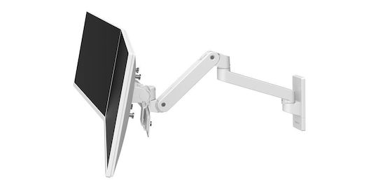 Ergotron Wandmontierte Computer Monitor Ständer für 2 Bildschirme mit Verlängerungsarm Weiß (98-737-290)