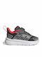 Tensaur Run Kinder Sportschuhe Running mit Schnürsenkeln Schwarze