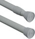 Relaxdays Bară Pliabilă Pentru Perdea De Duș Dreaptă Din Oțel Inoxidabil Gri Ø25mm 110cm