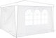 Relaxdays Страничен за Киоск Бял с PVC Покритие 1.9x2.9m
