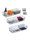 Relaxdays Set Coșuri Decorative Metalice Negre 7.5x16x41cm 3 Bucăți