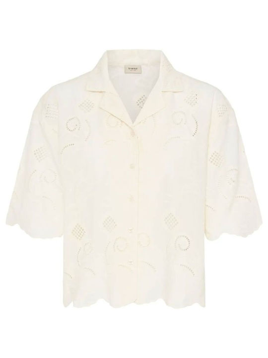 Long Sleeve Women's Shirt Whisper White