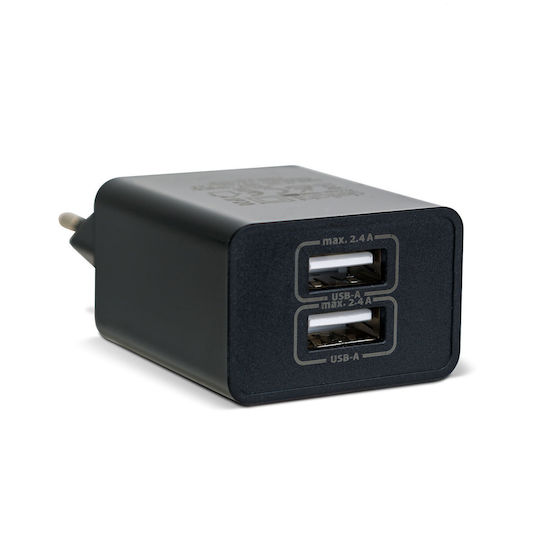 Alista Home Incarcator Fara Cablu cu 2 Porturi USB-A Negru (GLB_55039-2BK)
