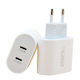 Alista Home Încărcător Fără Cablu cu 2 Porturi USB-C 45W Power Delivery Alb (161974)