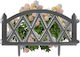Vilde Kunststoff Gartenhecke in Grau Farbe 49x30cm
