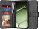 Techsuit Diary Book Synthetisches Leder Schwarz for OnePlus Nord 6