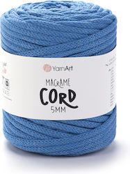 Yarnart Macrame Cord 5mm 786 Albastru Gălbuie