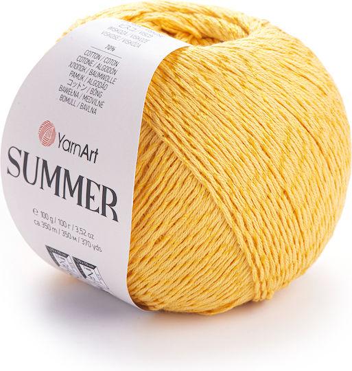 Yarnart Summer 100gr 350mt 70% Cotton 30% Viscose Col 23 Κίτρινο