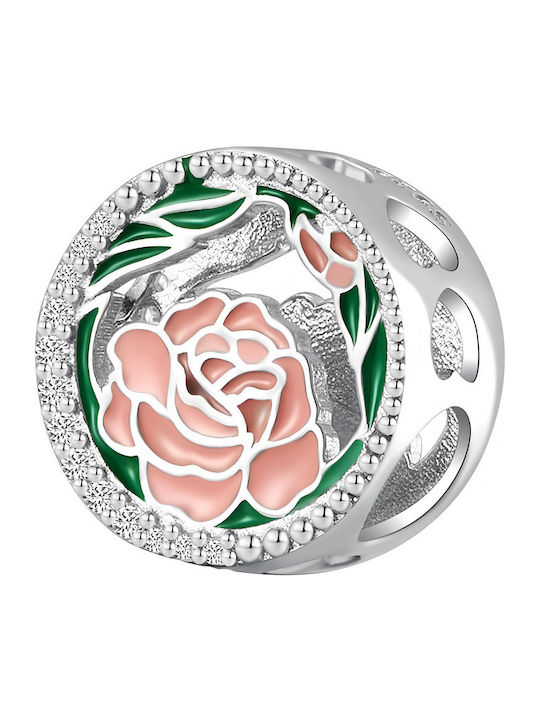 Pandora Charm din Argint cu Zircon Roz