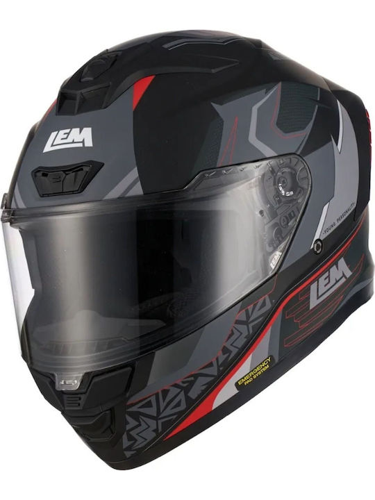 Lem Imola Full Face ECE 22.06 Cyberpunk Black/Grey/Red