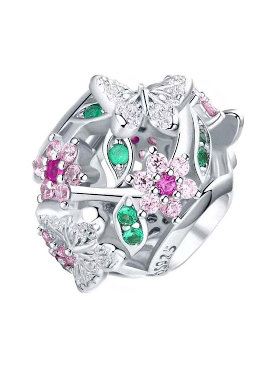 Pandora Charms Pendant Spring Flowers Butterflies Silver 925 Charms Trusky