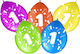 Set 5 Baloane Numere 1 Latex Bej 40 cm