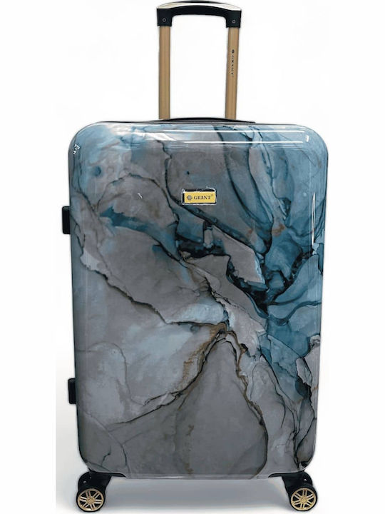 Olia Home Large Hard Travel Suitcase Marble Height 80cm