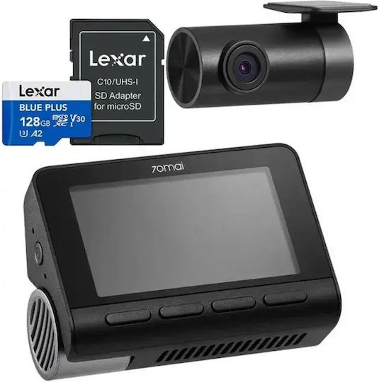70Mai A800SE - RC22 - Lexar 128GB Set Car DVR Camera 4K with 3" Screen Wi-Fi GPS and Rear Camera