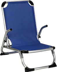 Medrelaxhome Folding Aluminium Beach Chair Compact Blue