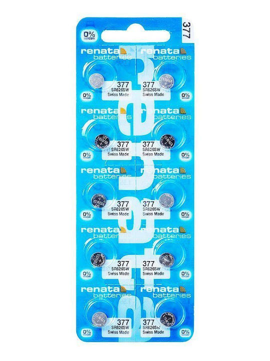 Renata 377 Μπαταρίες Silver Oxide Ρολογιών 1.55V 10τμχ