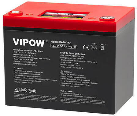Vipow BAT0490 Μπαταρία UPS με Χωρητικότητα 60Ah και Τάση 12V