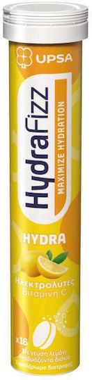 Upsa Hydrafizz Hydra 16 Effervescent Tablets Lemon Flavour