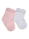 Biorganic Kids Ankle Socks Pink/White 2 Pairs