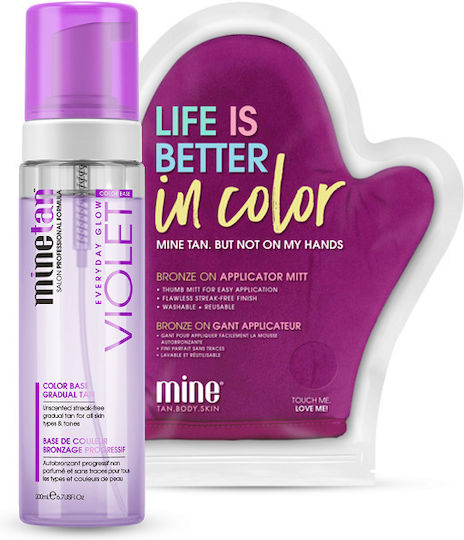 Minetan Violet Gradual Tan Foam 200ml + Glove