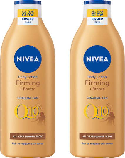 Nivea Q10 Стягащ Автобронзиращ Хидратиращ Лосион За Тяло 400 Мл X2