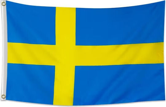 Flag of Sweden Polyester with a Stake 150x90cm