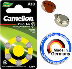 Camelion Α10-ΒΡ6 Μπαταρίες Ακουστικών Βαρηκοΐας 1.45V Camelion Α10-ΒΡ6 Μπαταρίες Ακουστικών Βαρηκοΐας 1.45V