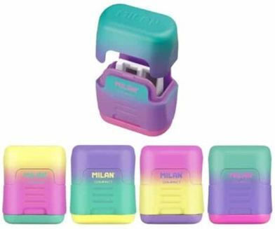 Ξυστρα Milan Compact Sunset Βαρελακι Διπλη 4 Σχεδια