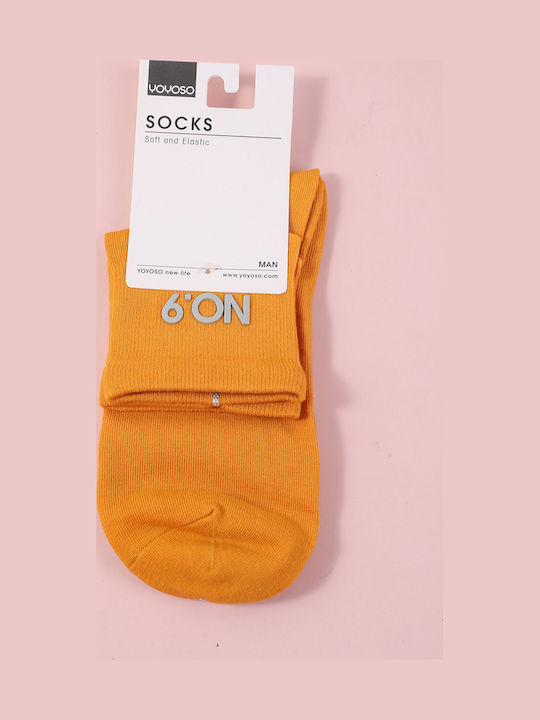 Herren Socken Für Jugendliche Bis Zur Hüfte Waden Modell N09 Orange