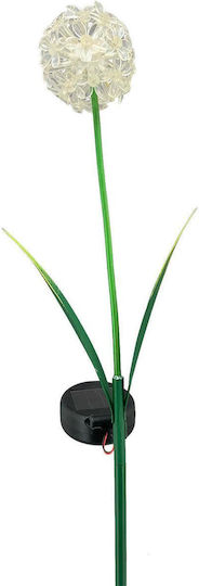 Decorative White Led Flower On A Stick H70 Cm