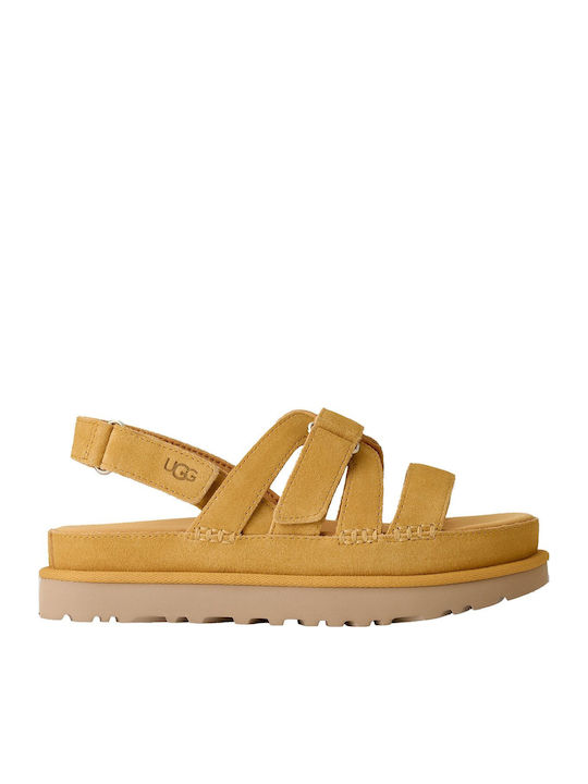 UGG Goldenstar Women's Sandals Flatforms Yellow