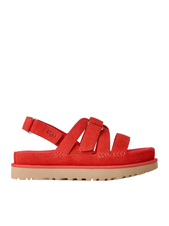 UGG Goldenstar Women's Sandals Flatforms Red